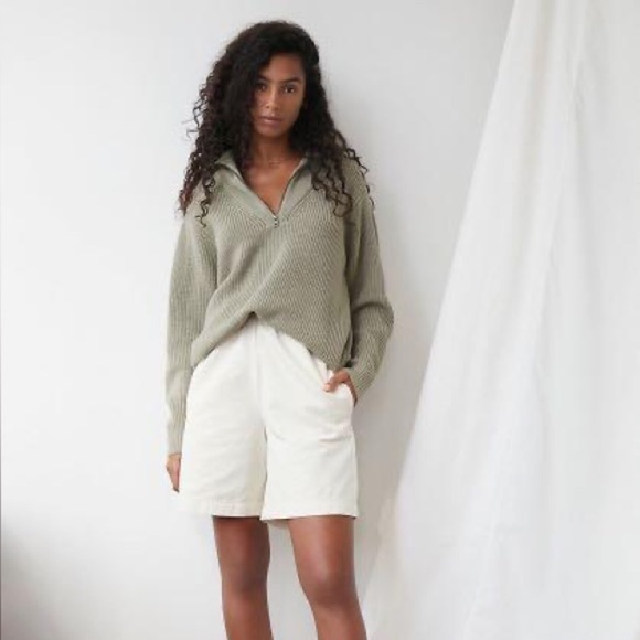 Aritzia Wilfred Free Caton Sweater- Merino Wool Half Zip Sweater- Size Medium - Picture 3 of 12